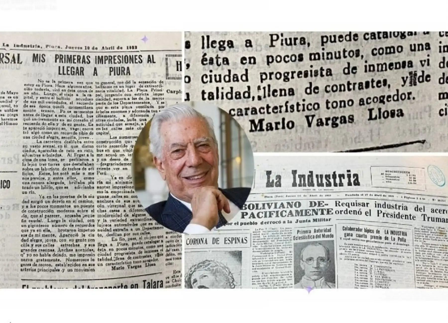 Conoce la historia de la primera crónica periodística de Mario Vargas publicada. El artículo de nuestro Nobel de Literatura 2010 se publicó en 1952 en un desaparecido periódico de Piura. Foto: cortesía Gerardo Cabrera