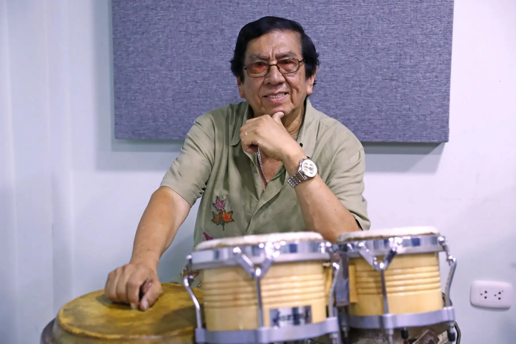 Jorge Rodríguez Grández, cantante, líder y miembro fundador de la legendaria banda de cumbia amazónica Los Mirlos. Foto: ANDINA/Daniel Bracamonte