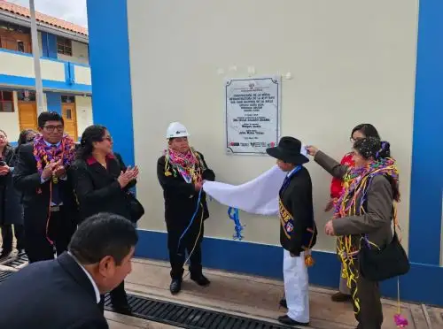 Más de S/ 11 millones invirtió el Pronied en la construcción de las nuevas instalaciones del colegio San Juan Bautista de la Salle que beneficia a más de 200 estudiantes del distrito de Santa Rosa, en la provincia de Melgar, región Puno. ANDINA/Difusión
