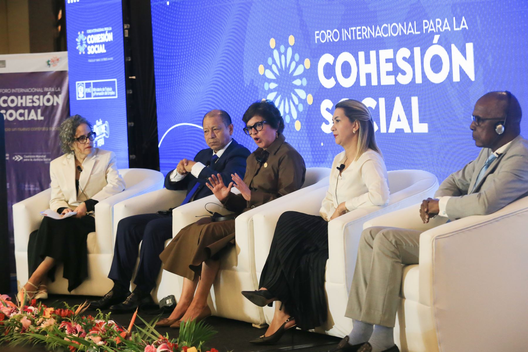 Ministro de Trabajo, Daniel Maurate participa del Foro Internacional para la Cohesión Social “Hacia un Nuevo Contrato Social” junto a sus homólogos de Ecuador, Guyana y Paraguay.FOTO:ANDINA/Hector Vinces.