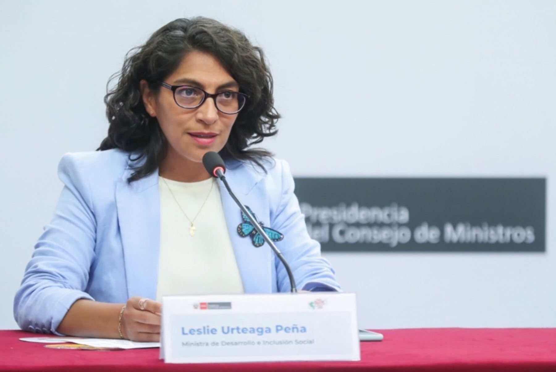 Leslie Urteaga Peña, ministra de Desarrollo e Inclusión Social. Foto: ANDINA/Difusión