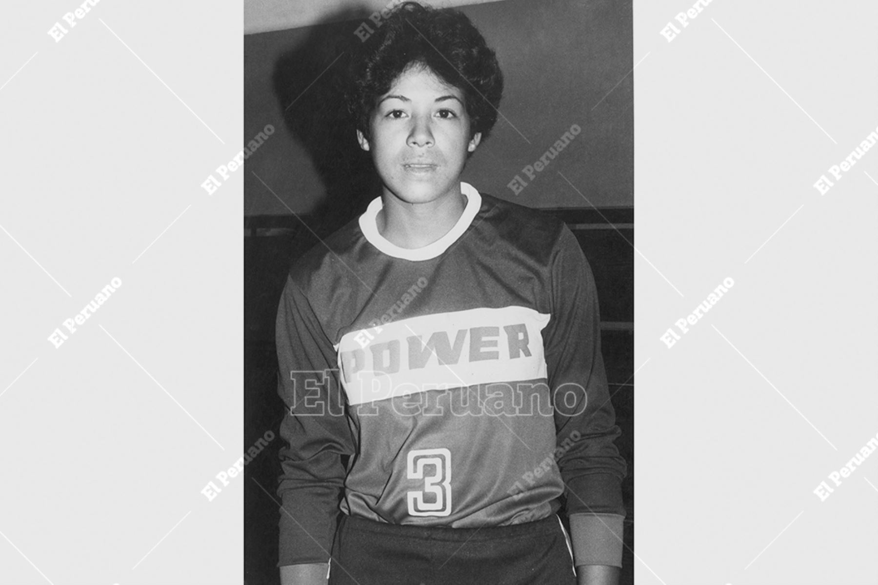 Lima - Década 1980 / Rosa García levantadora del club Power campeón de la liga peruana de voleibol. Foto: Archivo Histórico de El Peruano