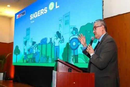 Durante la presentación del nuevo Sigersol, el ministro del Ambiente, Juan Carlos Castro, destacó el uso de la tecnología para mejorar la calidad de la información reportada.