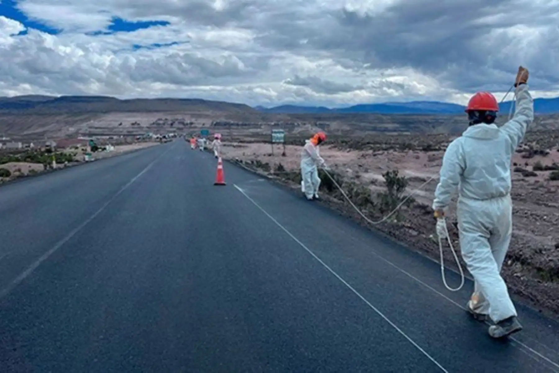 Obras de renovación de la Carretera Interoceánica en Arequipa. Foto: ANDINA/Difusión