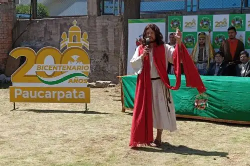 Desde hace 45 años, en el distrito de Paucarpata se escenifica el vía crucis el Viernes Santo. Foto: Cortesía Rocío Méndez