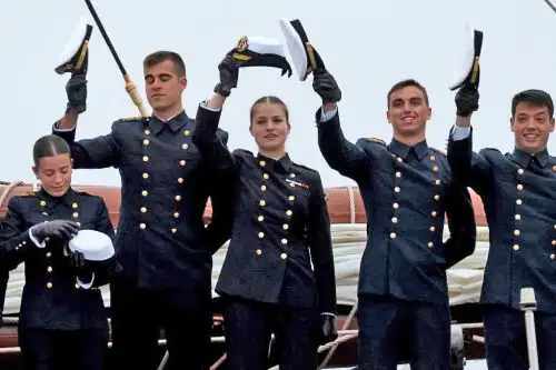 La princesa de Asturias, Leonor de Borbón, heredera de la corona española, llegará a nuestro país esta semana en el buque escuela Juan Sebastián de Elcano de la Armada española. Foto AFP.