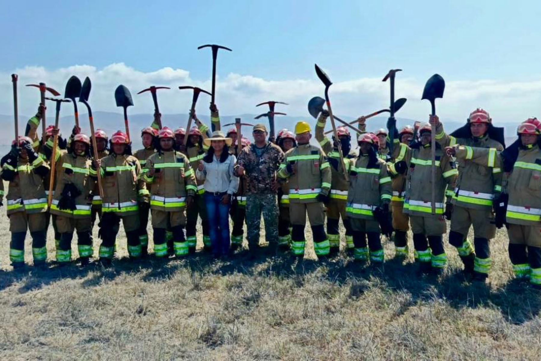 Personal militar se sumó a las labores para controlar incendio forestal en el santuario nacional Lagunas de Mejía. Foto: ANDINA/Mindef
