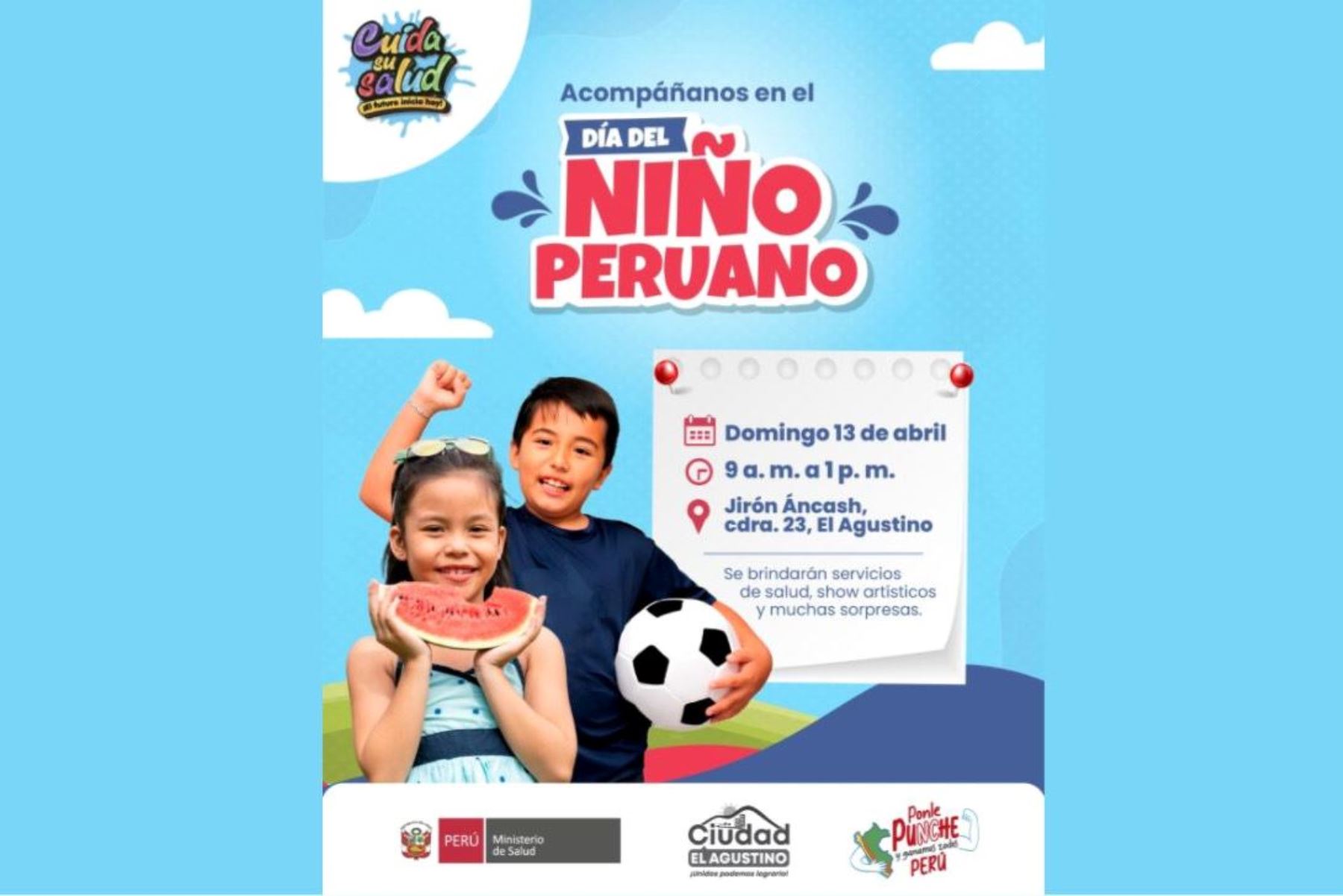 Minsa celebra hoy domingo el Día del Niño Peruano con diversión, aprendizaje y cuidados. Foto: ANDINA/Difusión.