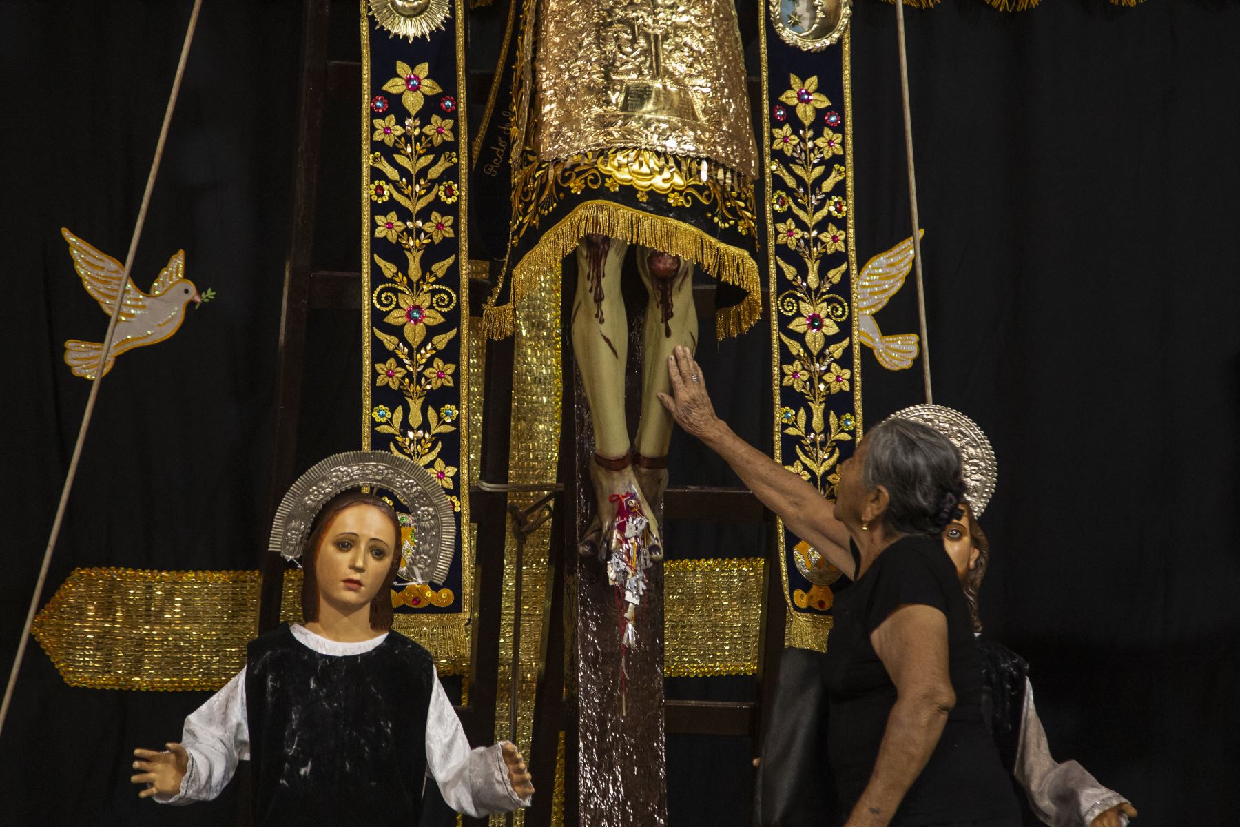 La celebración de la Semana Santa en el distrito piurano de Catacaos es una de las manifestaciones de fervor religioso más conmovedoras que pueden apreciarse en Perú. Foto: ANDINA/ Maira Flores