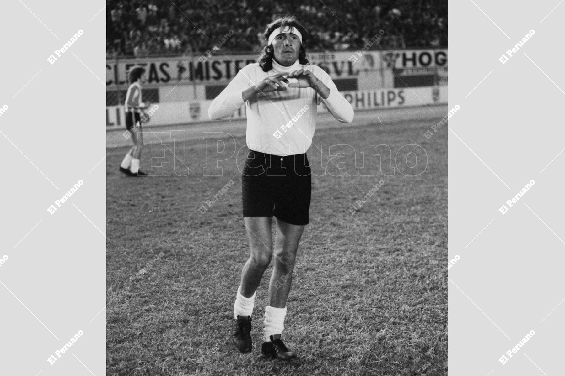 Lima - 28 octubre 1976 / El arquero Hugo Orlando Gatti con la selección argentina que enfrentó a Perú en un partido amistoso en el Estadio Nacional. Foto: Archivo Histórico de El Peruano