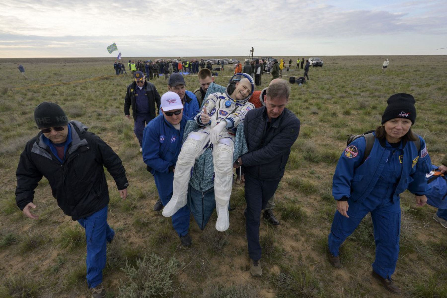 Pettit, Ovchinin y Vagner despegaron y se acoplaron al laboratorio orbital el 11 de septiembre de 2024.Foto: NASA
