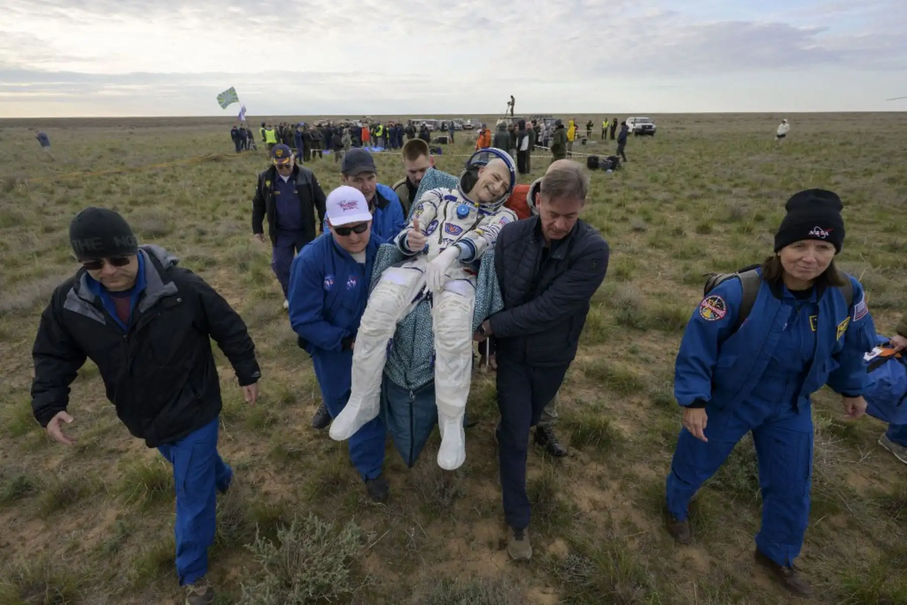 Pettit, Ovchinin y Vagner despegaron y se acoplaron al laboratorio orbital el 11 de septiembre de 2024.Foto: NASA