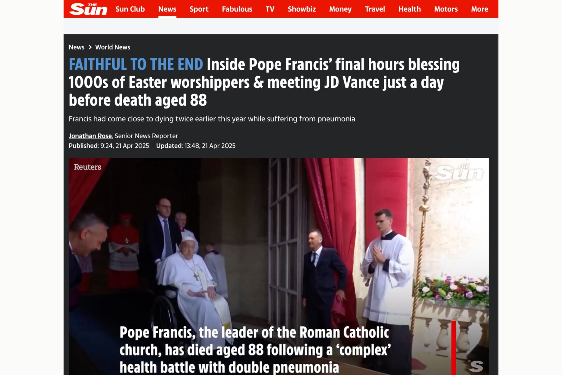 Así reacciona e informa la prensa global ante la muerte del papa Francisco. Foto: Captura TV