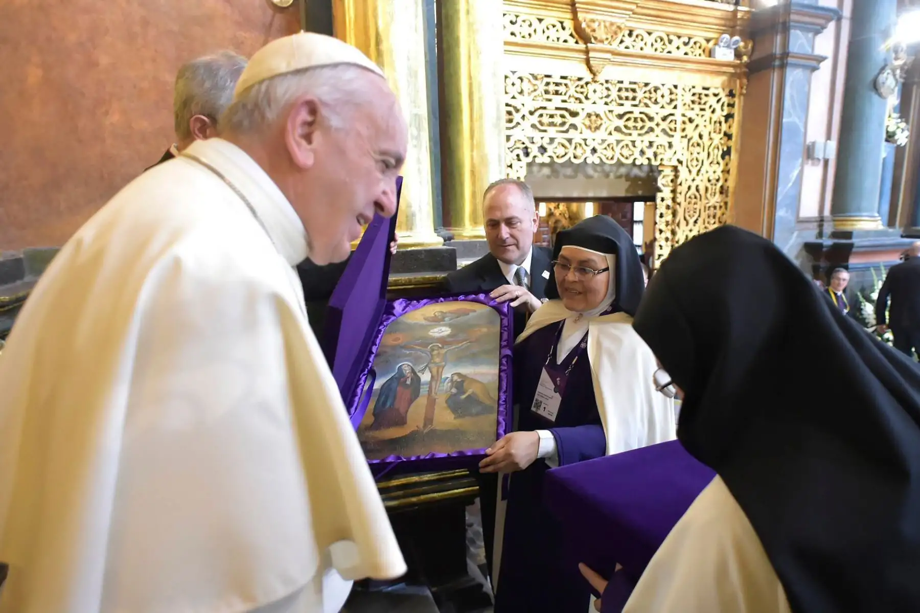 El papa Francisco mantuvo un encuentro con las monjas contemplativas del Señor de los Milagros. Foto:  Vaticano News