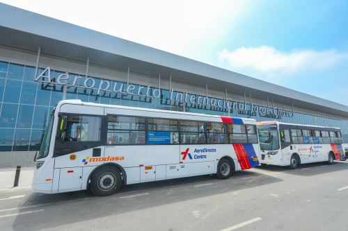 MTC y ATU presentan buses y paraderos del servicio de transporte público AeroDirecto. Foto: ANDINA/Difusión