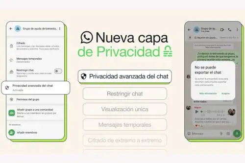 La popular aplicación de mensajería instantánea WhatsApp presentó su nueva función llamada Privacidad avanzada del chat.