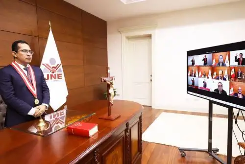 Presidente del JNE tomó juramento a presidentes de cinco Jurados Especiales Electorales, en el marco de las elecciones 2026: