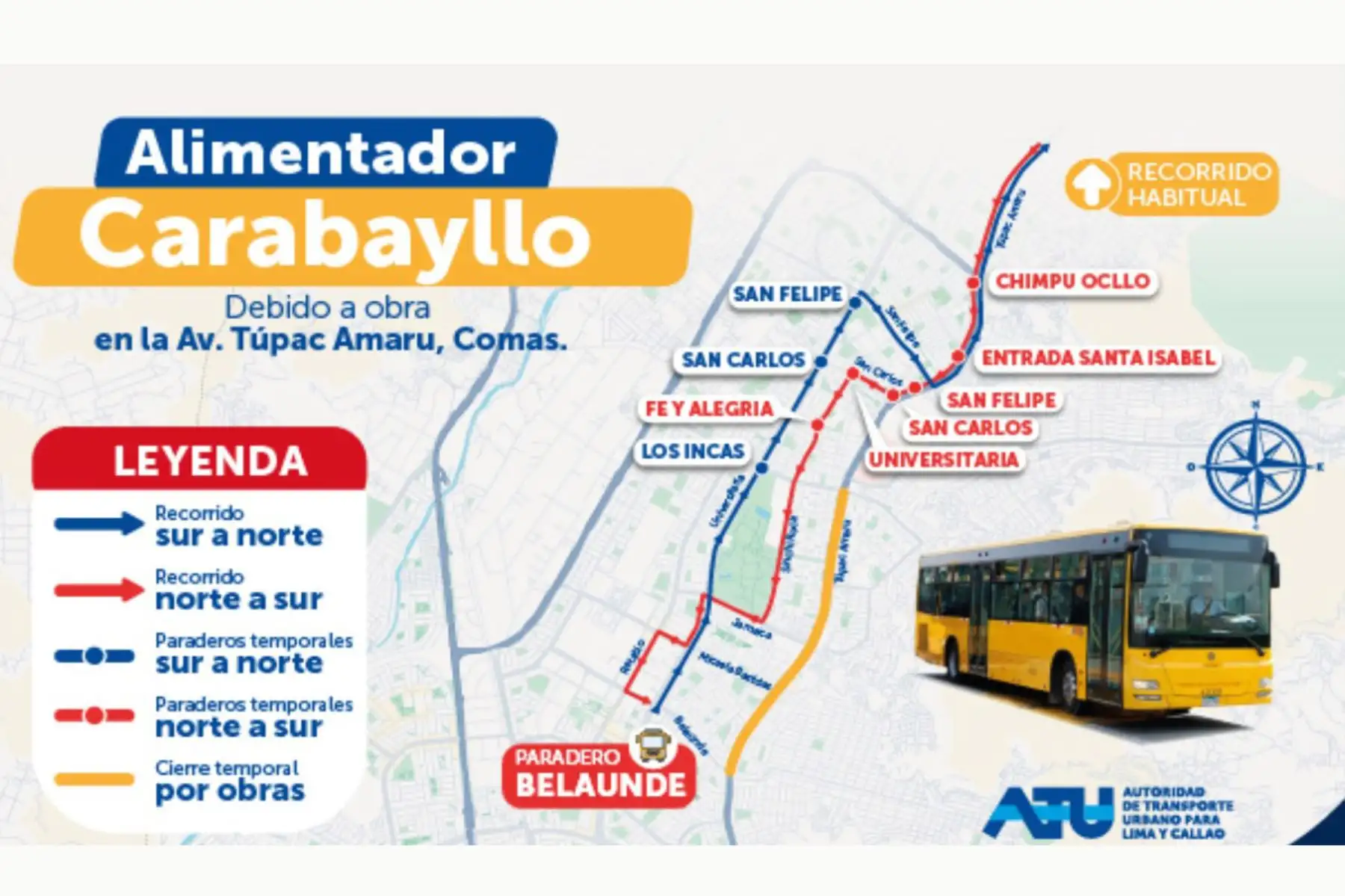 Rutas alimentadoras del Metropolitano tienen nuevos recorridos de manera temporal. Foto: ANDINA/Difusión