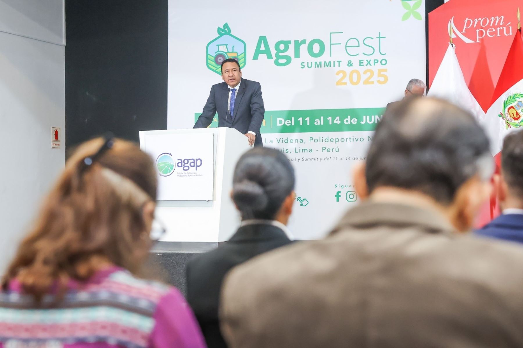 El ministro Ángel Manero (Midagri) informó que el AgroFest 2025 se desarrollará en junio, en la Videna de San Luis. Foto: Midagri/difusión.
