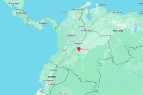 Mapa de localización de la zona de Ariari-Guayabero en el centro de Colombia. Imagen: Google Maps.