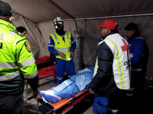 Brigadistas de la Cruz Roja de Arequipa atendieron a más de 2,700 peregrinos que acudieron al Santuario de la Virgen de Chapi para participar de la Festividad de la Patrona de Arequipa. ANDINA/Difusión