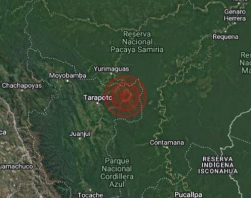 El epicentro del sismo de magnitud 4.0 se localizó cerca de la ciudad de Yurimaguas, capital de la provincia de Alto Amazonas, región Loreto.