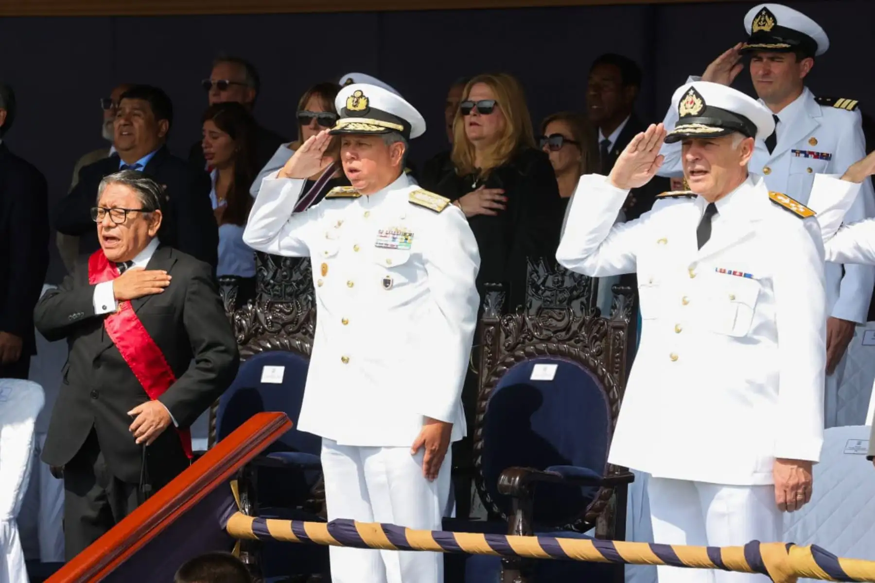 Ceremonia cívico patriótica en conmemoración del 159.º aniversario del Combate Naval del 2 de mayo de 1866. Foto: ANDINA/Melina Mejía