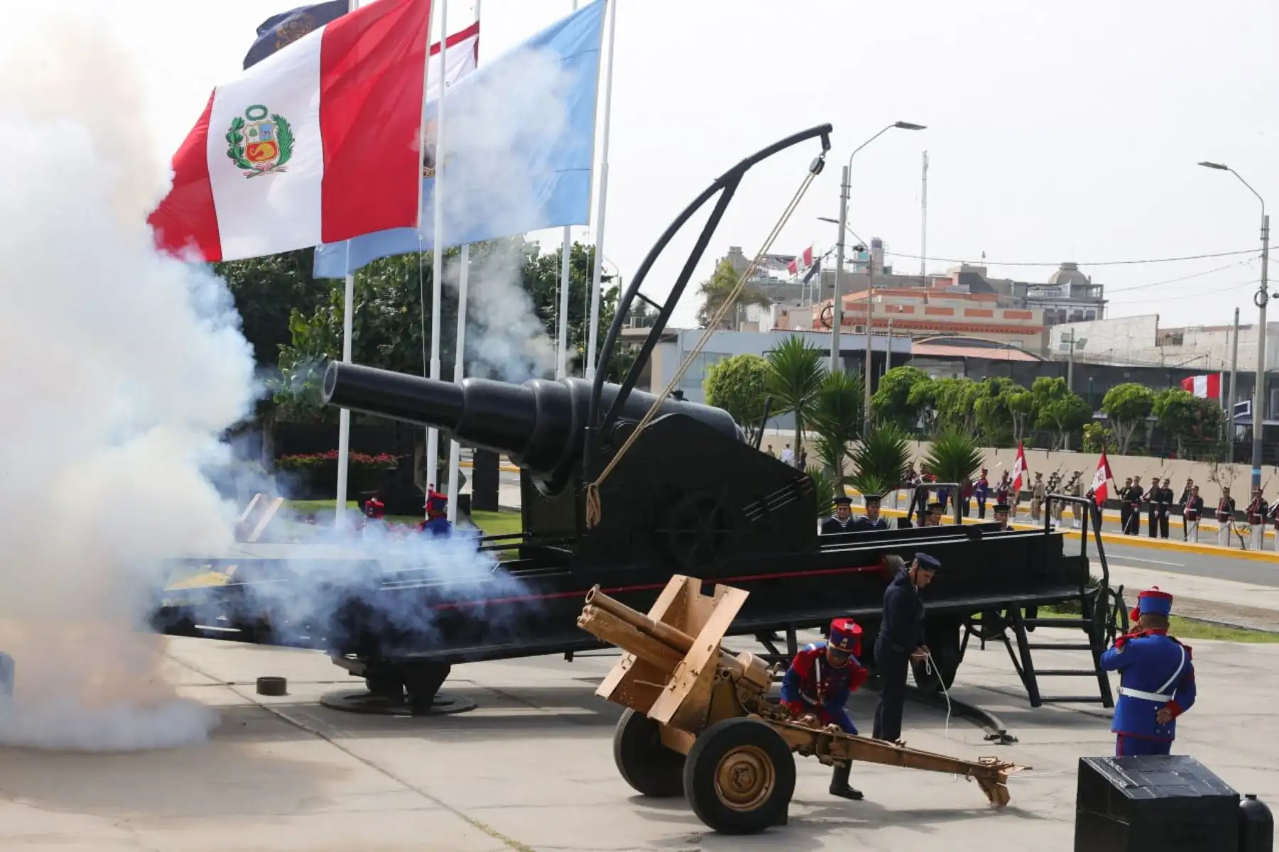 Ceremonia cívico patriótica en conmemoración del 159.º aniversario del Combate Naval del 2 de mayo de 1866. Foto: ANDINA/Melina Mejía
