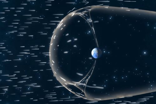Para estudiar la reconexión magnética en la magnetopausa de la Tierra, los satélites de TRACERS volarán a través de la cúspide polar, un punto donde el campo magnético de la Tierra desciende hacia el suelo.  Foto: NASA/CILab/Josh Masters