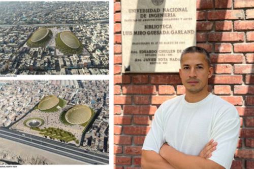 Víctor Castro Hinostroza, talento de la Universidad Nacional de Ingeniería (UNI) gana premio con diseño que revaloriza huacas limeñas. Foto: Difusión