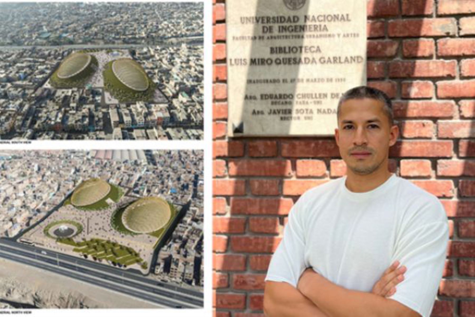 Víctor Castro Hinostroza, talento de la Universidad Nacional de Ingeniería (UNI) gana premio con diseño que revaloriza huacas limeñas. Foto: Difusión