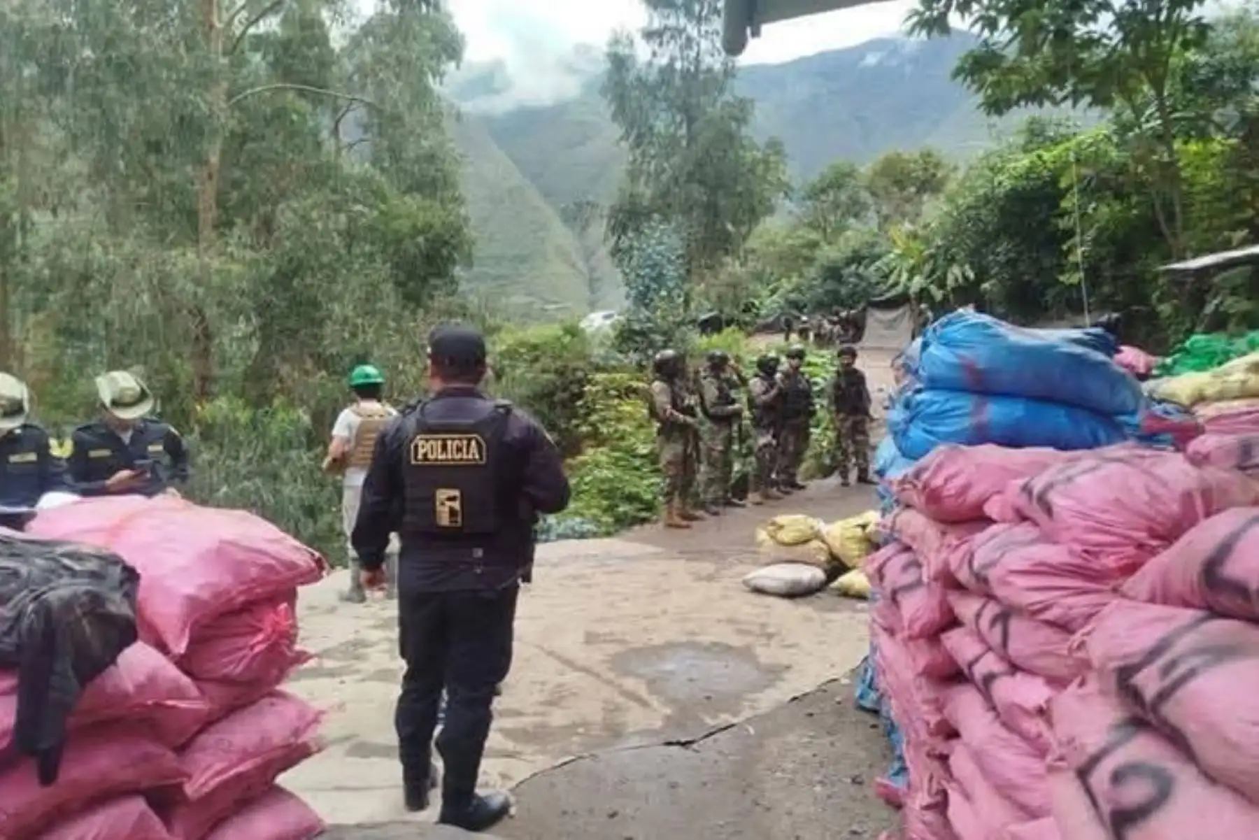 Los detenidos fueron trasladados a la comisaría de Tayabamba para continuar con las diligencias de ley.