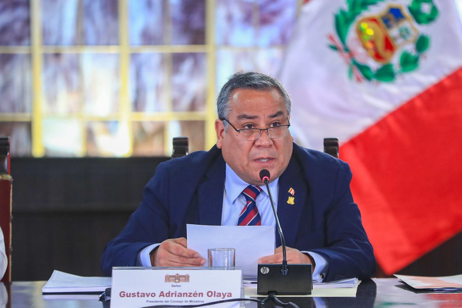 La presidenta de la república, Dina Boluarte, anuncia medidas concretas para reforzar la seguridad en la provincia de Pataz. Foto: ANDINA/ Prensa Presidencia