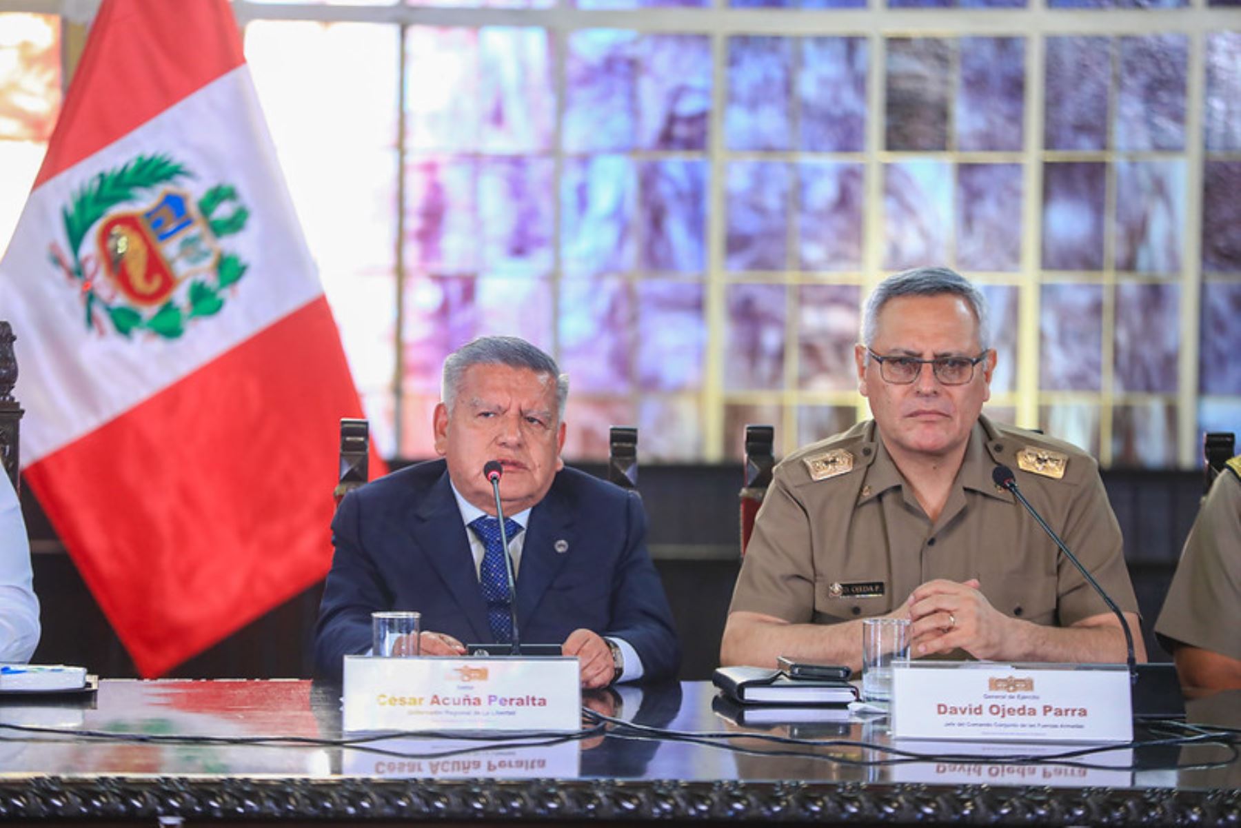 La presidenta de la república, Dina Boluarte, anuncia medidas concretas para reforzar la seguridad en la provincia de Pataz. Foto: ANDINA/ Prensa Presidencia