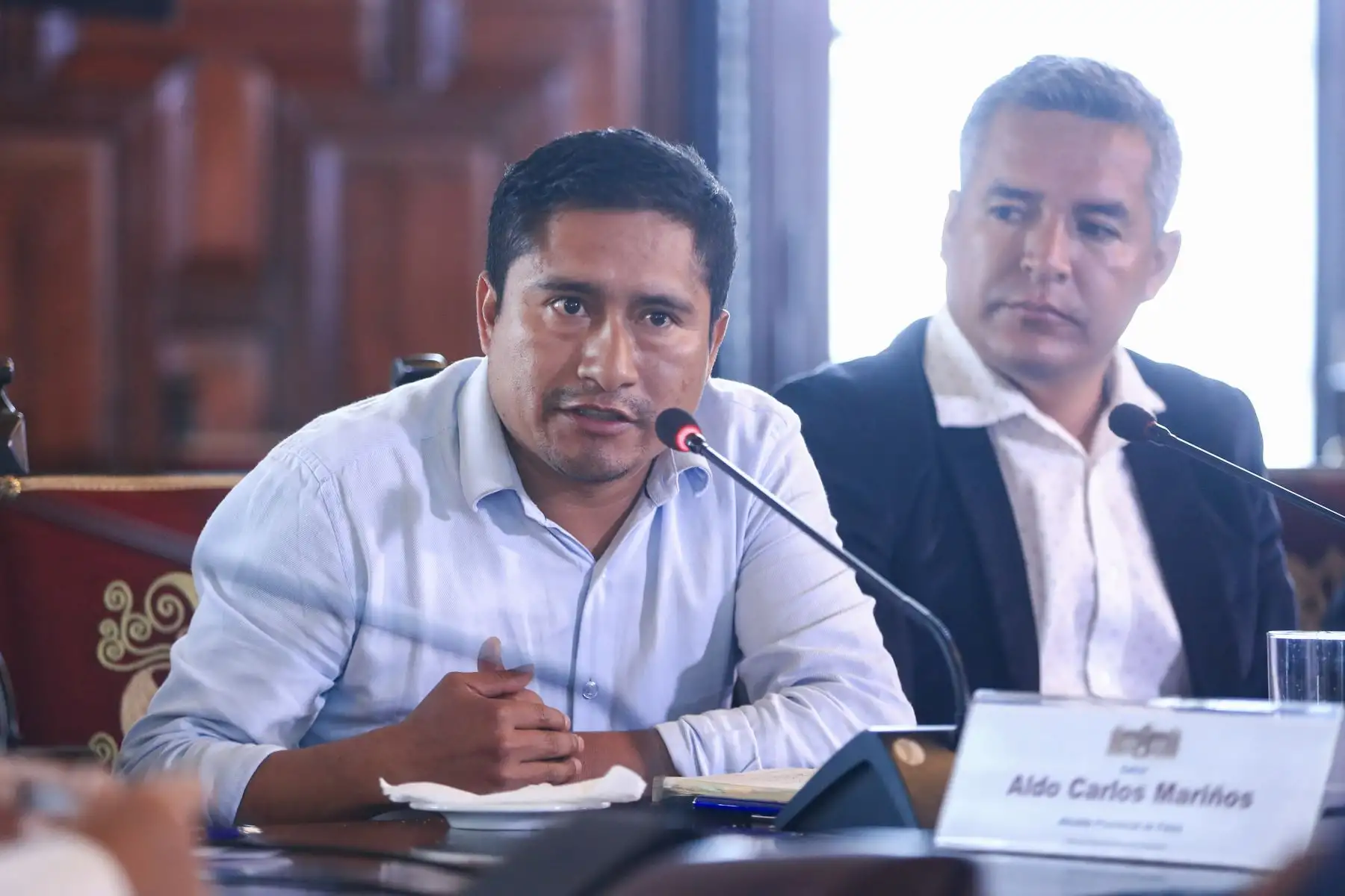Desde Palacio de Gobierno, la presidenta de la República, Dina Ercilia Boluarte Zegarra, acompañada de ministros de Estado, se reunió con los alcaldes de la provincia y del distrito de Pataz, tras el asesinato de 13 mineros en dicha zona de La Libertad. Foto: ANDINA/Presidencia