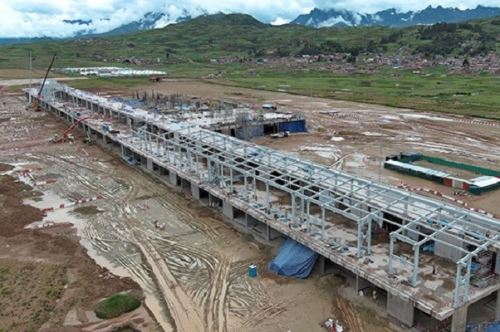 The construction of the New International Airport of Chinchero in Cusco, reaches 31.2% progress. Photo: Courtesy.