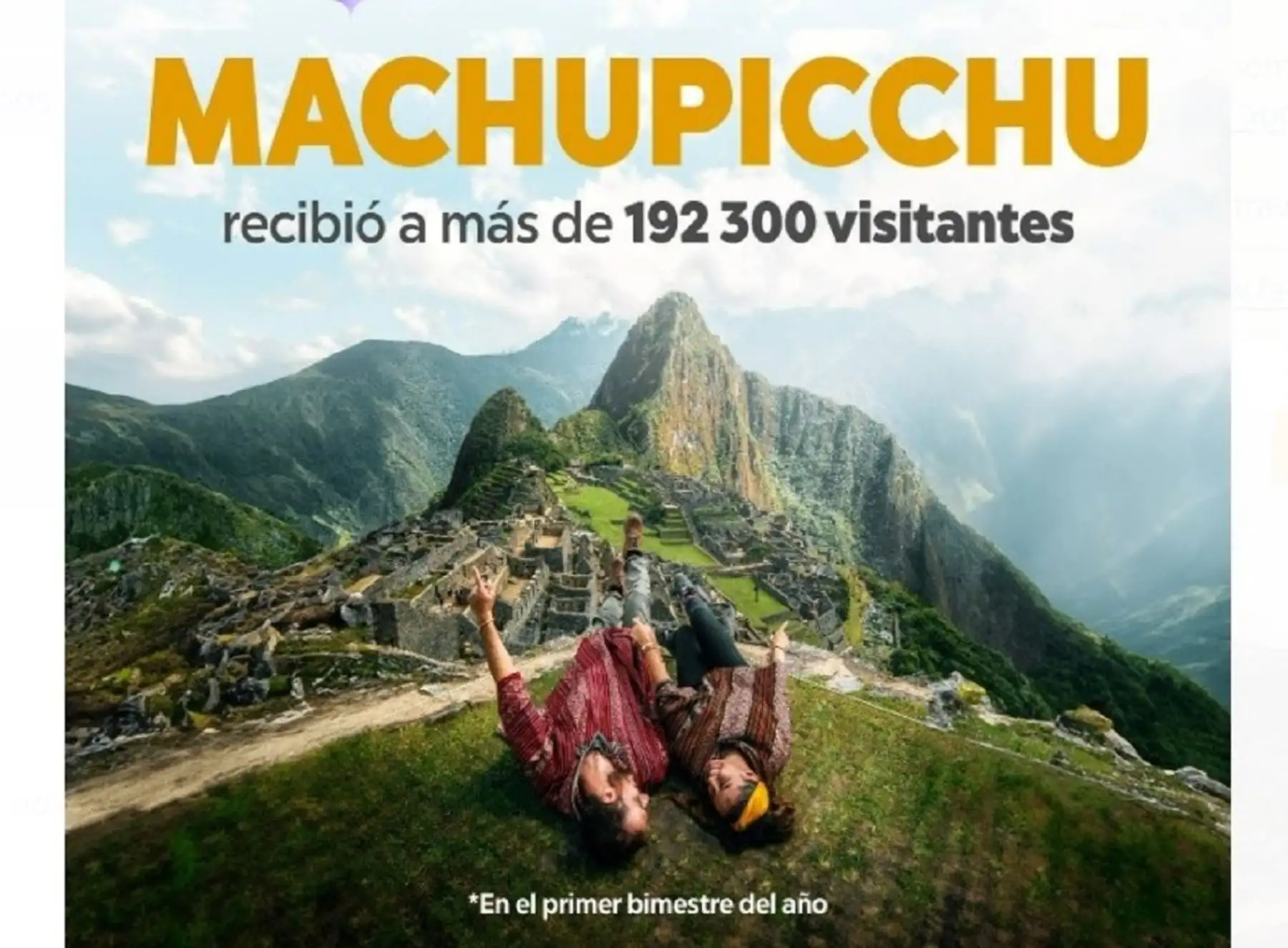 Machu Picchu ratifica su condición de emblema turístico de Perú al confirmar que fue el destino turístico más visitado en el primer bimestre de este año.