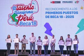 More young peruvians have more chances to get a Beca 18 scholarship to study in a university. ANDINA/Vidal Tarqui