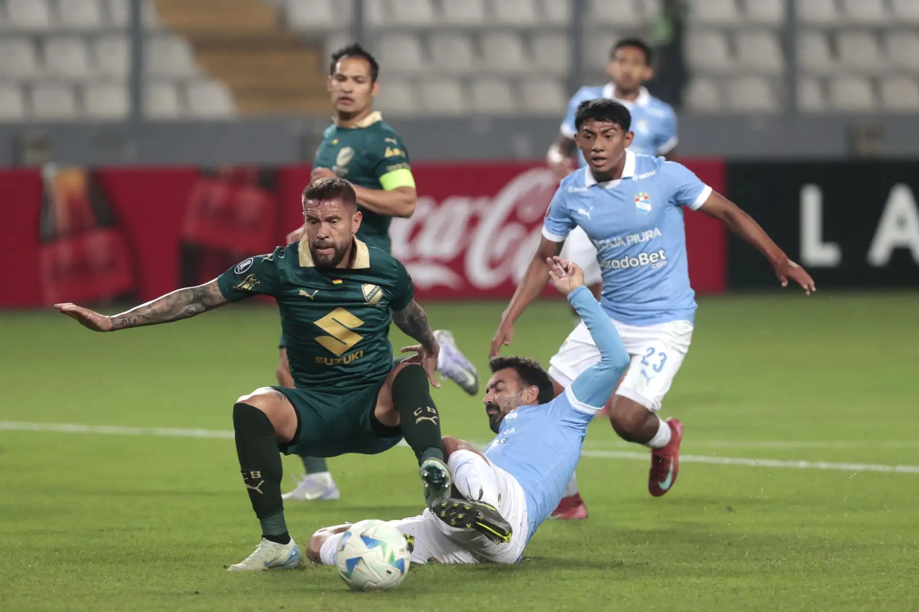 Con goles de Martín Cauteruccio en el primer y segundo tiempo, Sporting Cristal le gana 2-1 al Bolívar en el Estadio Nacional de Lima, en la fase de grupos de la Copa Conmebol Libertadores 2025, el miércoles 7 de mayo. Foto: ANDINA/Vidal Tarqui