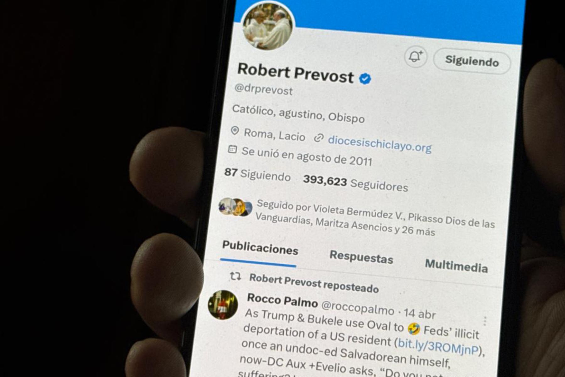 El cardenal Robert Francis Prevost, proclamado papa León XIV, participa activamente en la red social X (antes Twitter) desde el 2011, confirmó el Vaticano.