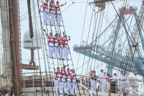 Presidenta Dina Boluarte participa en ceremonia de zarpe del B.A.P “Unión”