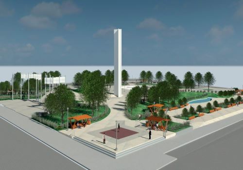 Así lucirá la Plaza de Armas de Pucallpa cuando concluyan los trabajos de remodelación de este importante atractivo de la región Ucayali. ANDINA/Difusión