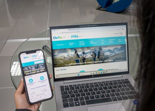 El Oefa presentó una herramienta tecnológica innovadora denominada Infraestructura de Datos Espaciales (IDE), que organiza, gestiona y sistematiza información geográfica de manera eficiente. ANDINA/Difusión