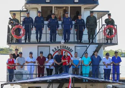 La PIAS B.A.P. Curacay inició hoy su segunda campaña de acción social en la región Ucayali. La embarcación, gestionada por el programa PAIS, surcará el río Ucayali para llegar a 26 puntos de atención en la provincia de Coronel Portillo. ANDINA/Difusión