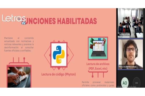 Estudiantes del Perú (UNMSM) y Bolivia (Univalle) desarrollaron proyectos con Inteligencia Artificial. Foto: ANDINA/Difusión.