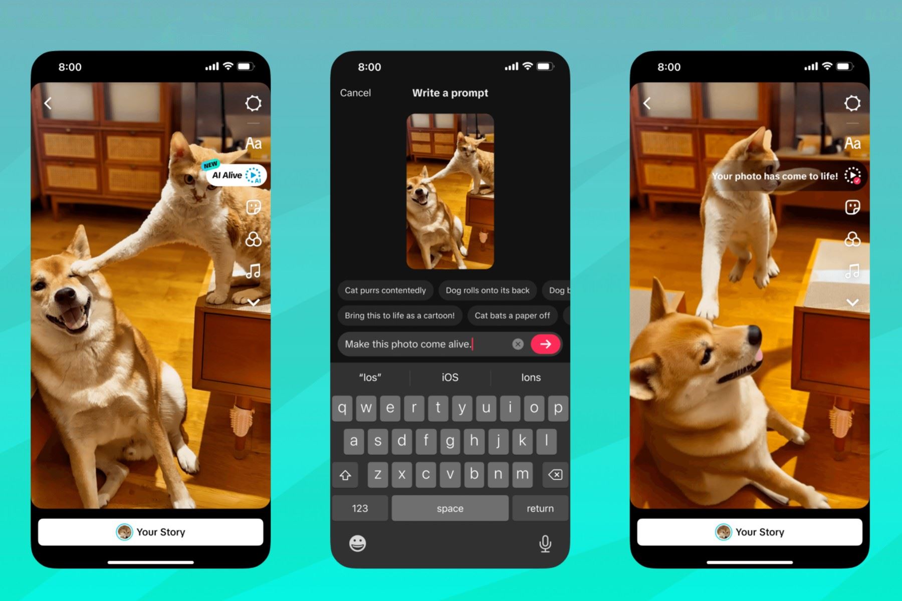 TikTok AI Alive permite a los creadores animar una imagen y convertirla en un video corto, con movimientos suaves, efectos atmosféricos y sonidos ambientales.