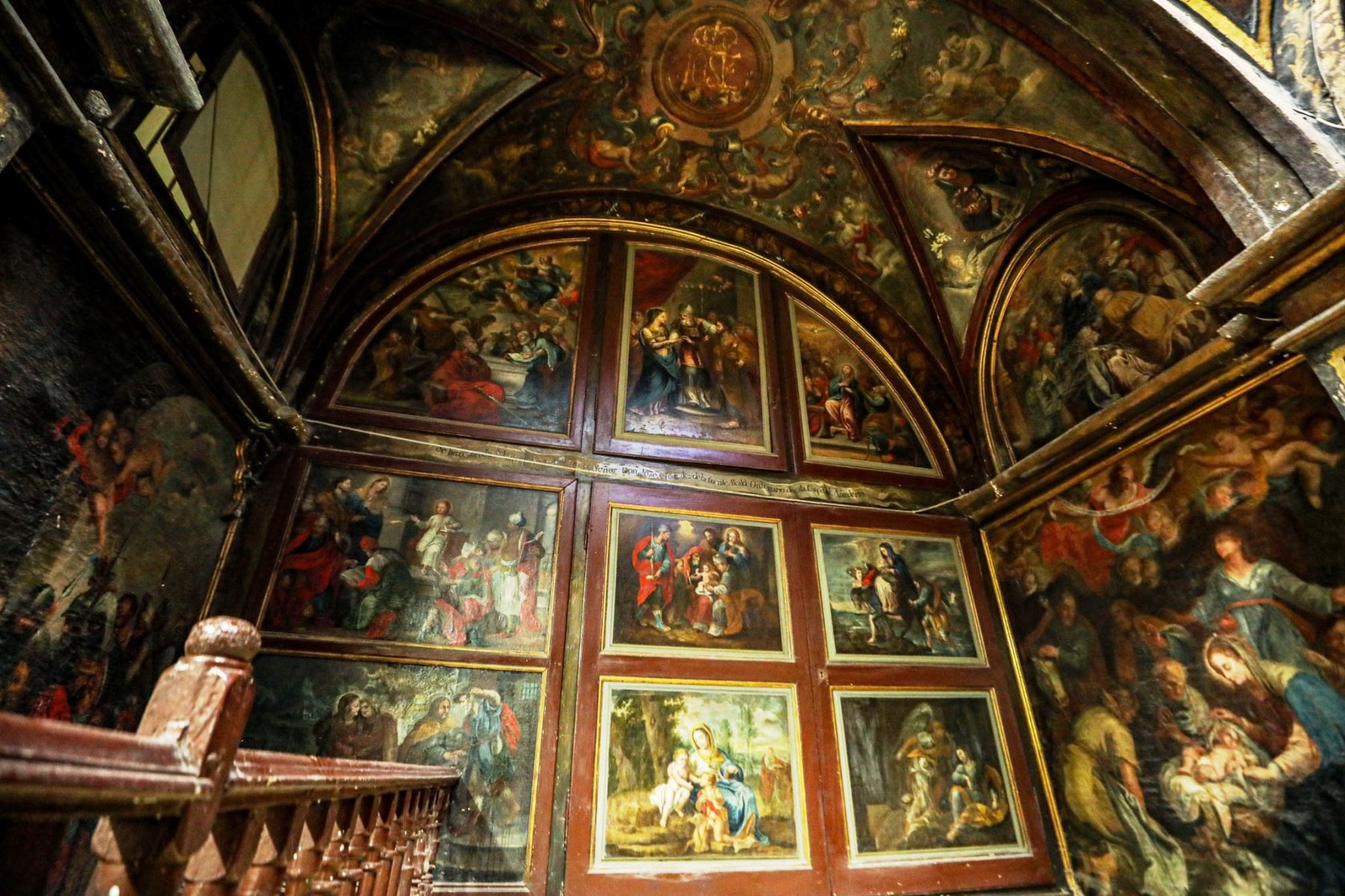 Iglesia Santo Domingo: inician trabajos de restauración de la capilla Virgen del Rosario. Foto: ANDINA/Difusión.