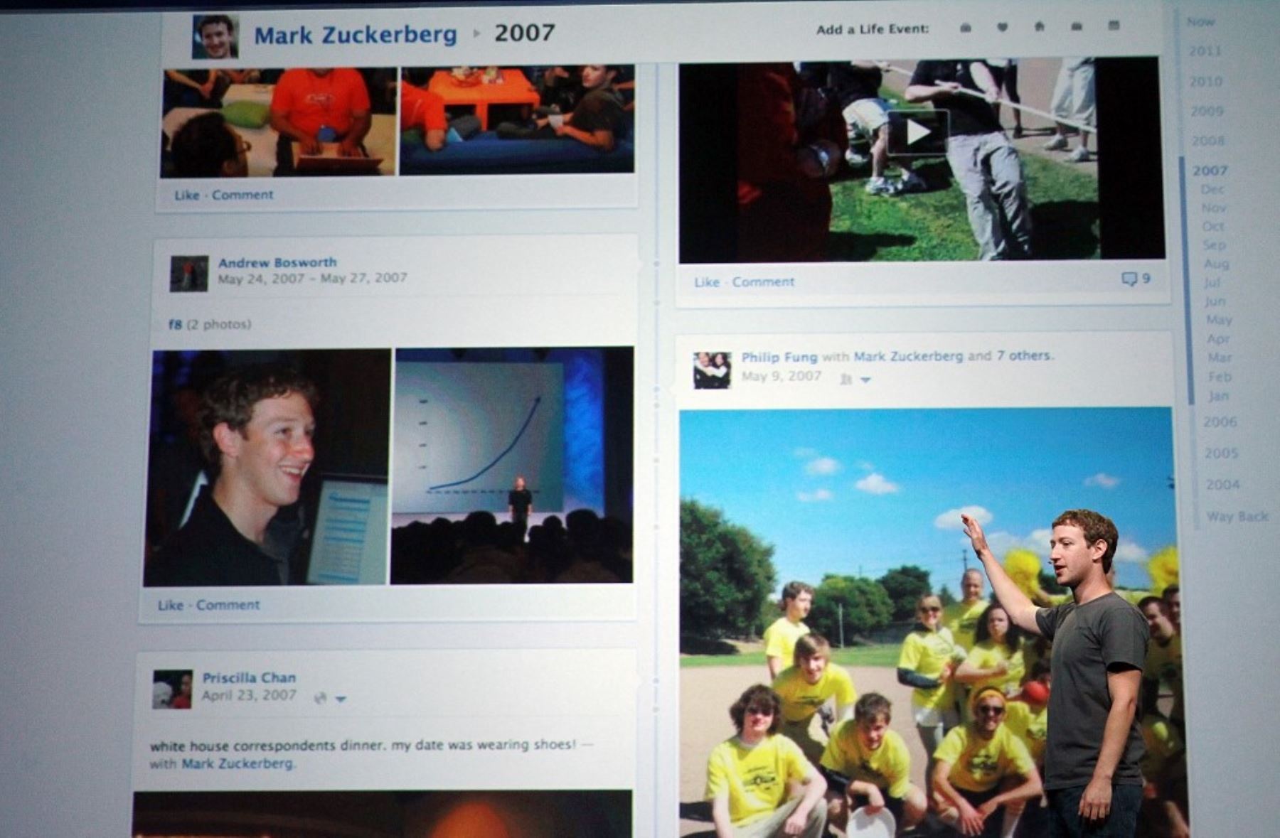 Mark Zuckerberg, CEO de Facebook, durante la conferencia en San Francisco, California. Foto: AFP
