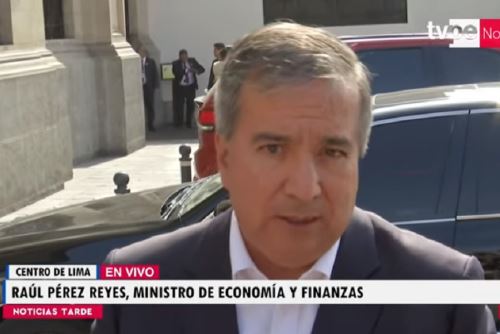 Ministro de Economía y Finanzas, Raúl Pérez Reyes. Foto: Captura TV.