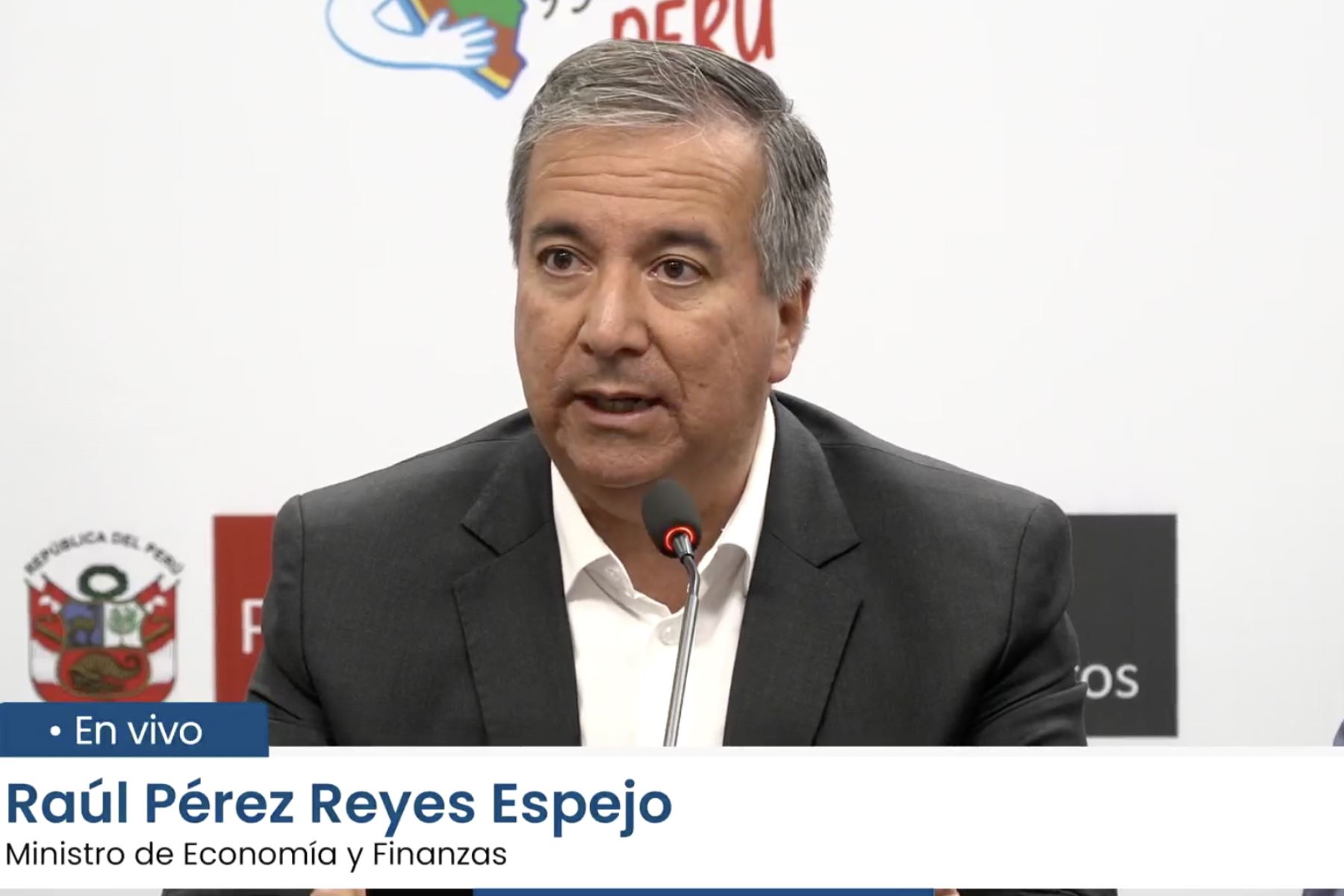 Ministro de Economía y Finanzas, Raúl Pérez Reyes. Captura TV